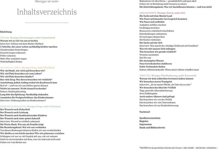 Actual product image ELTERN-Ratgeber. Weniger ist mehr — was Familien wirklich brauchen (German, Leonie Schulte, 2022)