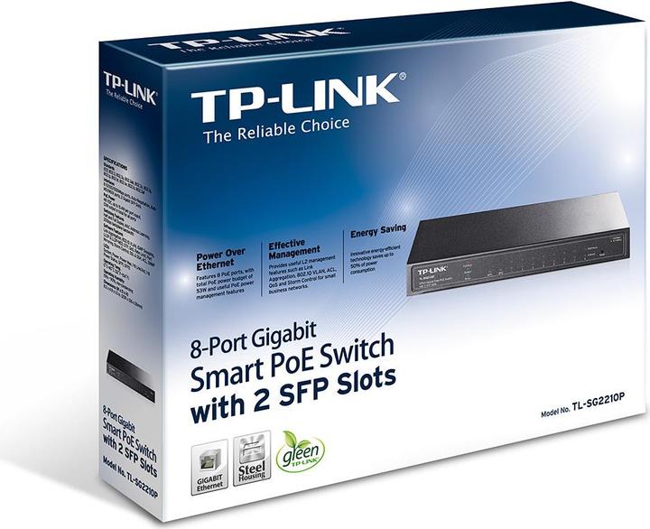 Produktbild TP-Link Tl-Sg2210p (10 Ports)