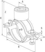 Produktbild Fischer 500719, Pipe clamp, Steel, 48 - 56 mm, 3.81 cm (1.5"), Zinc steel, 1 kN