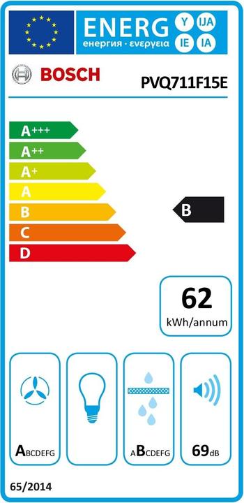 Label énergétique Bosch Hausgeräte PVQ711F15E