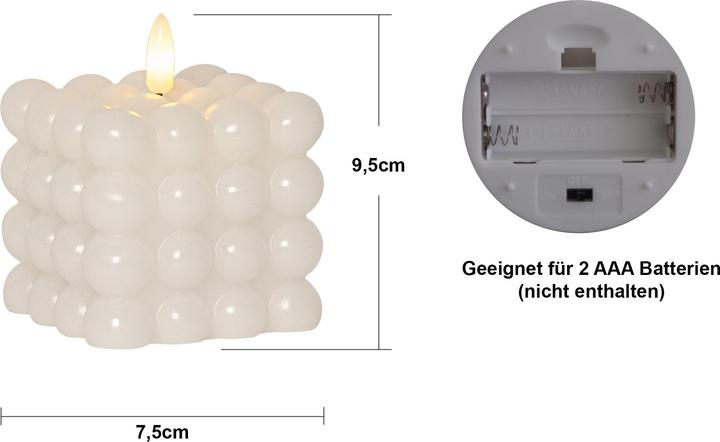 Produktbild Star Trading Bubble Kerze | LED Kerzen mit Timerfunktion | LED Kerzen flackernde Flamme | Bubble Ker (2 x)
