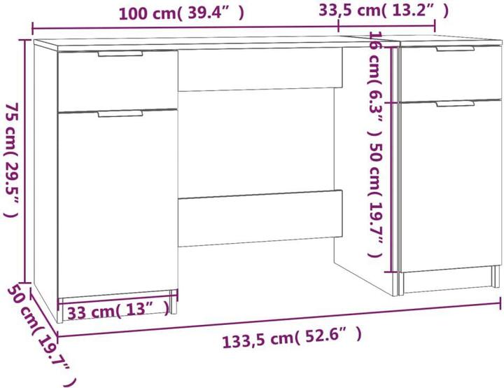 Actual product image VidaXL Elfreda (100 x 50 x 75 cm)