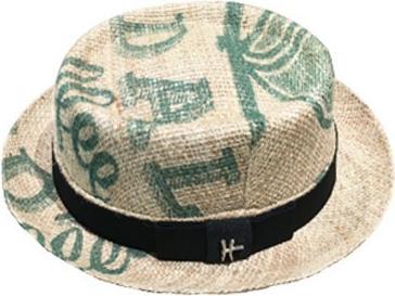 Actual product image Bekos Upcycling - Pork Pie Hat "Cafe Royal" from coffee bag - 57, 02 (57)