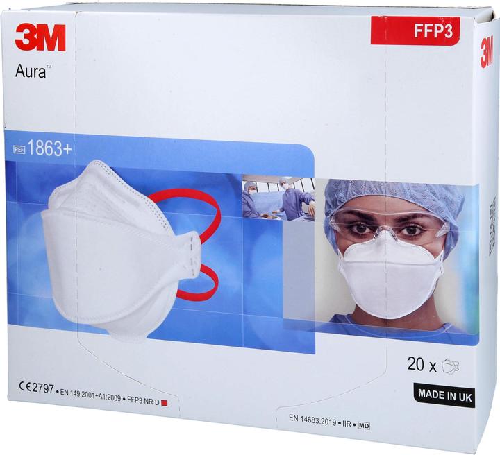 Actual product image 3M Respirator mask (FFP3, 20 x)