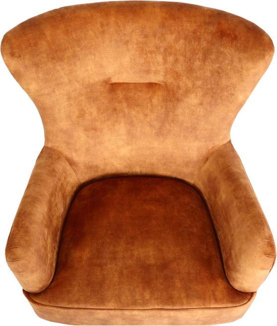 Produktbild Mendler Lounge-Sessel HWC-L63, Cocktailsessel Polstersessel Relaxsessel, drehbar, vintage Samt Metall - gold