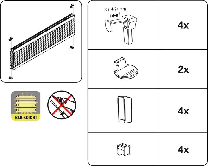Produktbild Gardinia Plissee Bella mit Blättern (80 x 130 cm)