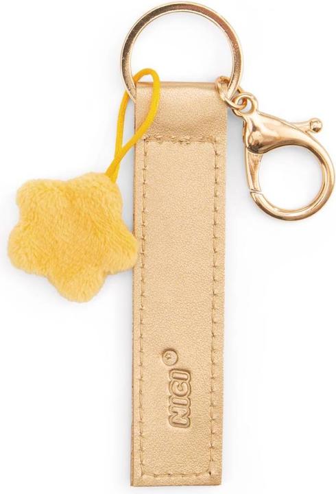 Image du produit Magni NICI Schlüsselanhänger Dein Glücksstern Kunstlederband mit Stern gold 10cm
