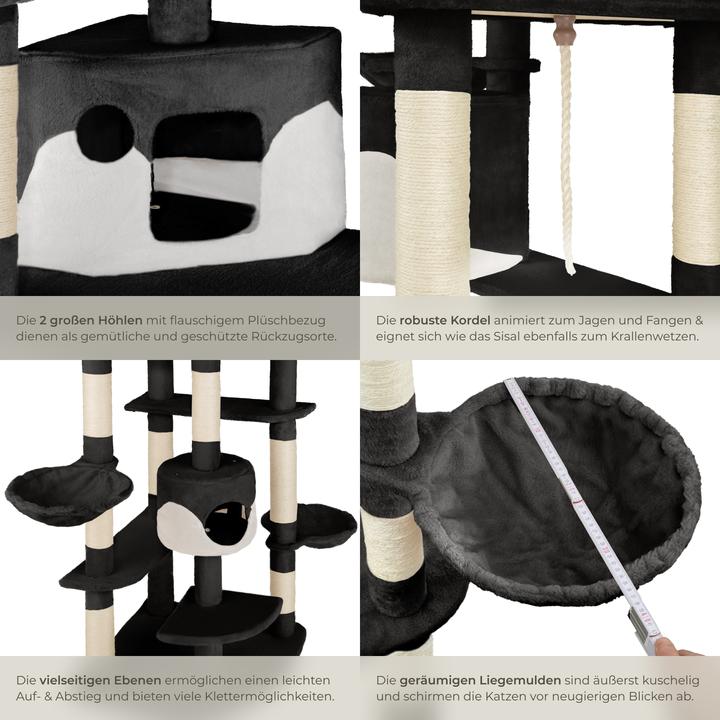 Produktbild tectake Nelly (204 cm, Schwarz, Weiss)
