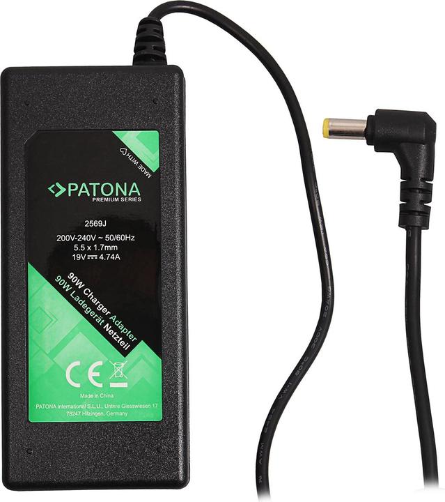 Image du produit Patona Alimentation Premium 19V 4,74A 90W f. Acer Travelmate 2400 2410 2430 2440 2490 (90 W)