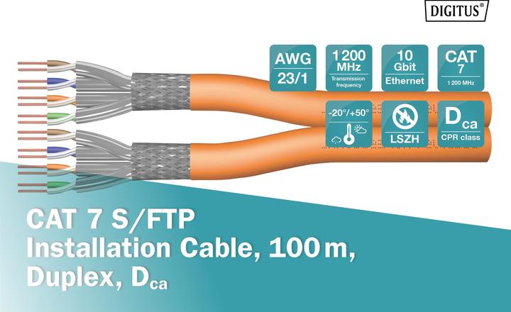 Produktbild Digitus Verlegekabel (SFTP, CAT7, 100 m)