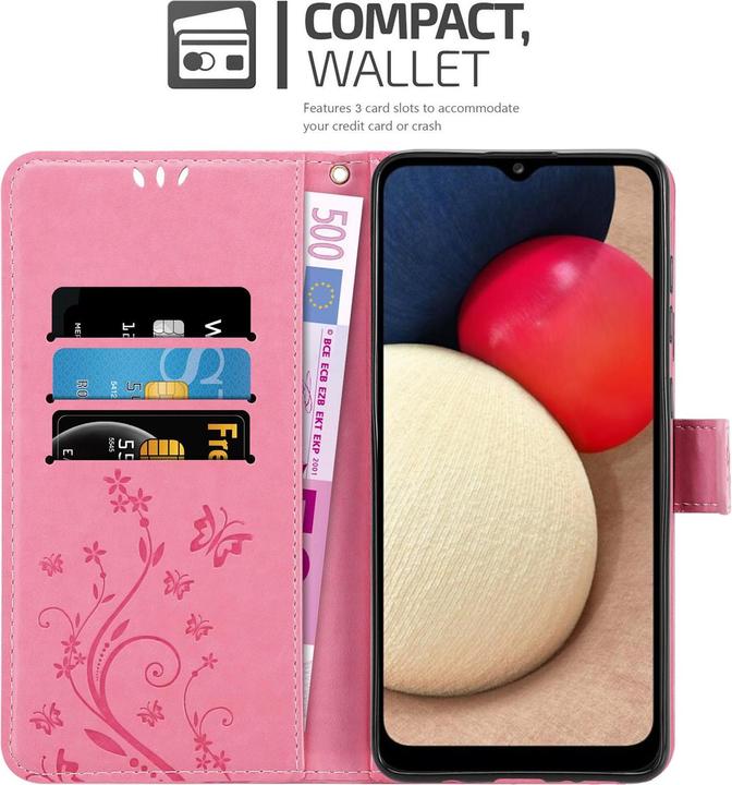 Actual product image Cadorabo Flower Book Cover (Samsung Galaxy A02s)