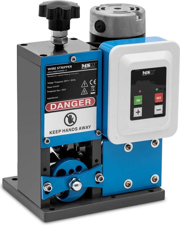 Produktbild MSW Kabelschälmaschine 400 W Kabelabisoliermaschine Kabelschäler 1 Einschub (190 mm)