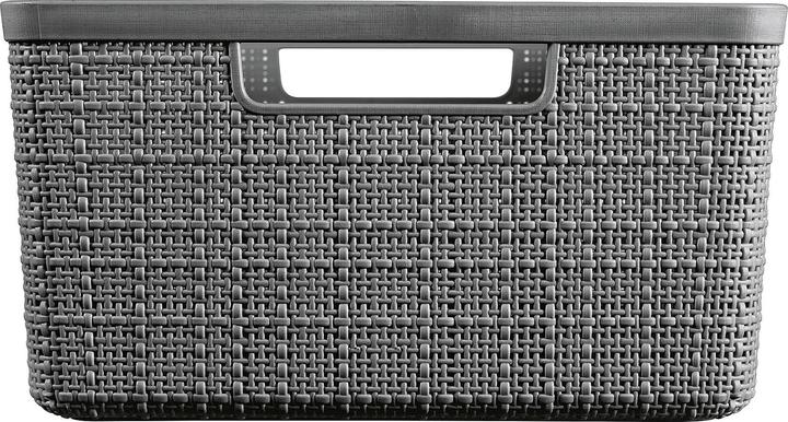 Produktbild Curver Juliet Jutekorb aus 100% recyceltem Kunststoff, rechteckig, 12 l, dunkelgrau, M (12 l)