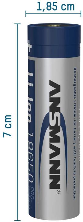 Actual product image Ansmann Li-Ion battery 18650 (1 pcs., 18650, 3400 mAh)