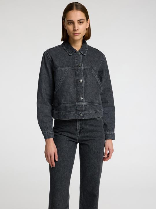 Immagine prodotto Selected Femme Giacca di jeans nera sbiadita (42)