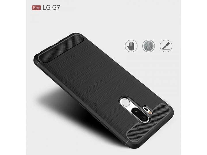 Actual product image Screenguard LG G7 ThinQ Cover Carbon Brushed Soft TPU (G7 ThinQ)