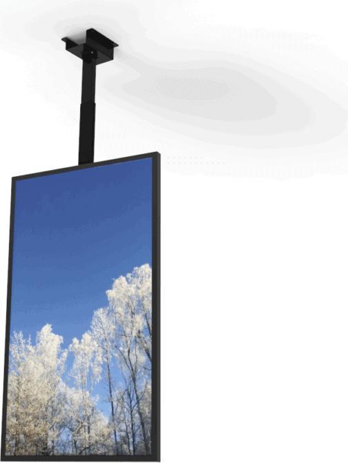 Image du produit HI-ND Ceiling casing Universal 43 Port. Black, 20 kg, 109.2 cm (43"), 109.2 cm (43"), 200 x 200 mm