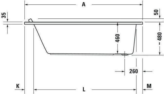Produktbild Duravit Rechteck-Whirlwanne STARCK 155 l 1700x700 we 1 RS Air-System (155 l, 170 cm, 70 cm)