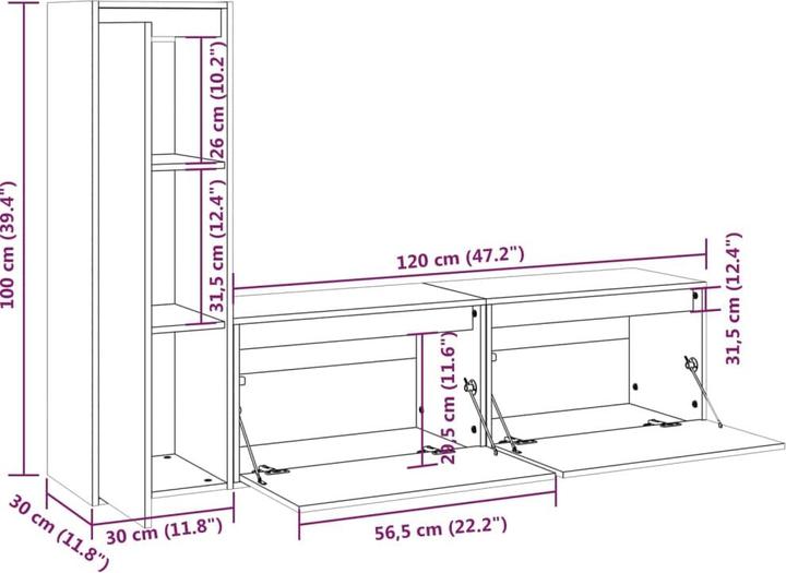 Produktbild VidaXL Beatrice (60 x 30 x 35 cm)