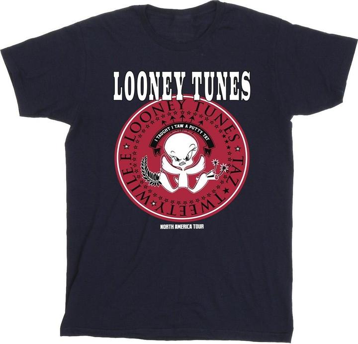 Actual product image Looney Tunes Mens Tweety Rock Disk T-Shirt (XXL)