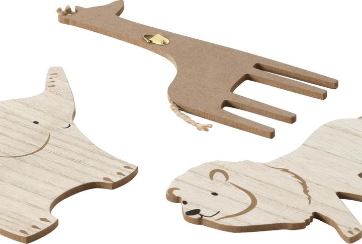 Actual product image Vertbaudet 3er-Set Kinderzimmer Wanddekoration DSCHUNGELTIERE (13.5 x 18 cm)