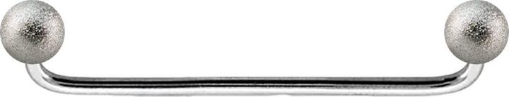 Image du produit Star Piercing Surface Barbell argent 90° avec deux boules mouchetées (Acier chirurgical 316L)