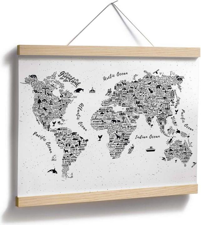 Produktbild Trenddeko Weltkarte - Around the world (50 x 40 cm)