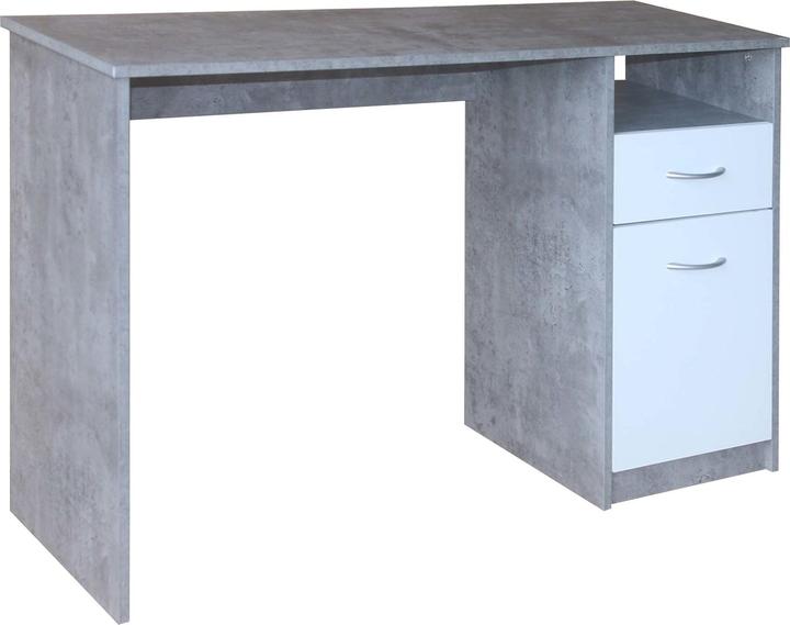 Immagine prodotto HTI-Living Schreibtisch 120 x 76 cm Beton Weiss (120 x 76 x 40 cm)