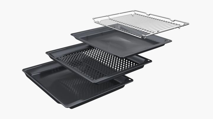 Image du produit Siemens iQ300, Four à encastrer avec support vapeur, 60 x 60 cm, Deep black inox, HR232GEB3