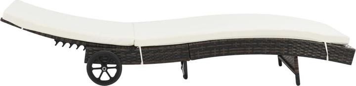 Immagine prodotto VidaXL Sonnenliegen 2 Stk. mit Rollen und Auflagen Poly Rattan (60 cm)