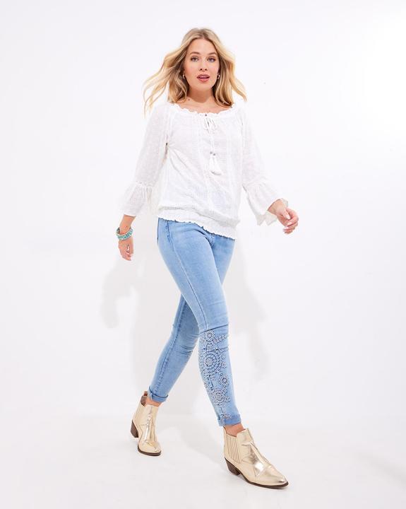 Actual product image Joe Browns Broderie Tassel Lace Top (46)