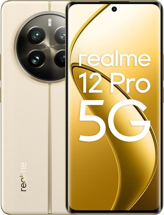 Immagine prodotto realme 12 Pro 5G 12Gb 256Gb 6.7' (256 GB, Navigator Beige, 6.70", Doppia SIM, 50 Mpx, 5G)