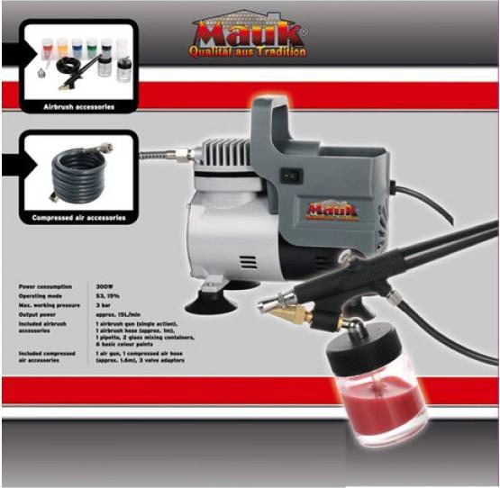 Immagine prodotto IHP Set di compressori per aerografo MAUK con colori e accessori