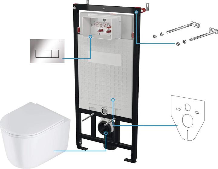 Produktbild Deante 6-in-1 Unterputz-WC-Set
