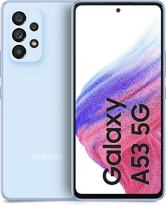 Samsung Galaxy A53 5G EU (128 GB, Awesome Blue, 6.50", Dual SIM, 64 Mpx, 5G)