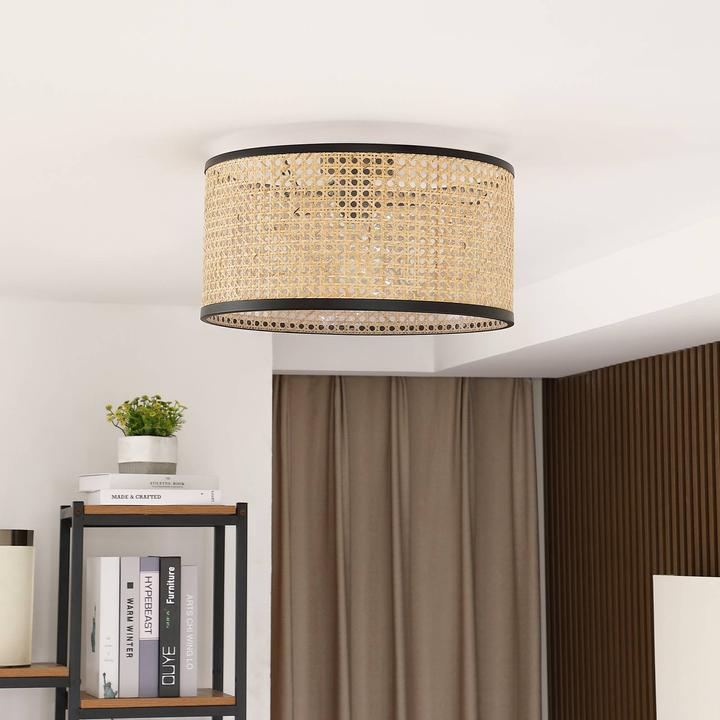 Image du produit Lindby Soula plafonnier tissu Ø 40 cm (E27)