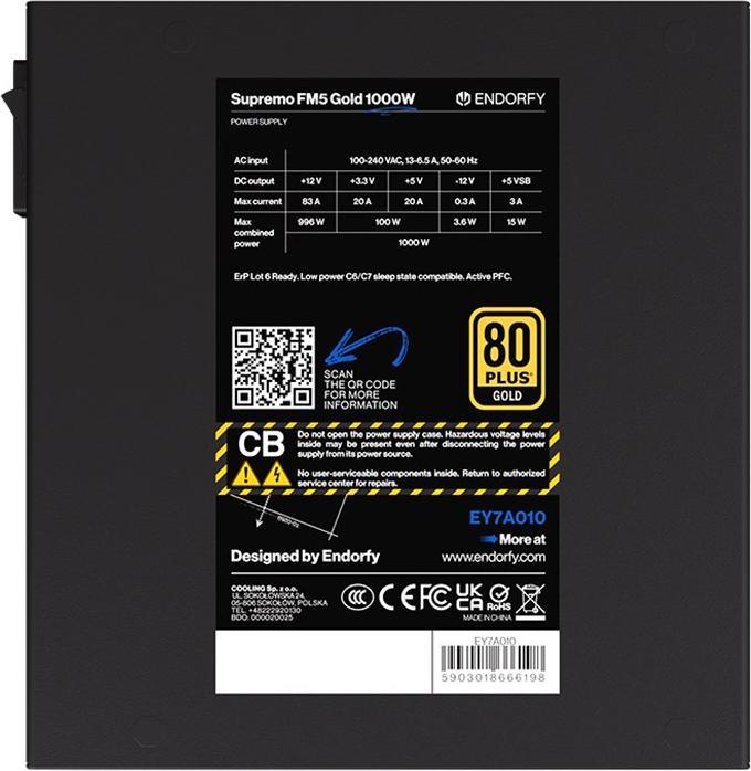 Produktbild Endorfy Supremo FM5 Gold 1000W ATX EY7A010 (1000 W)