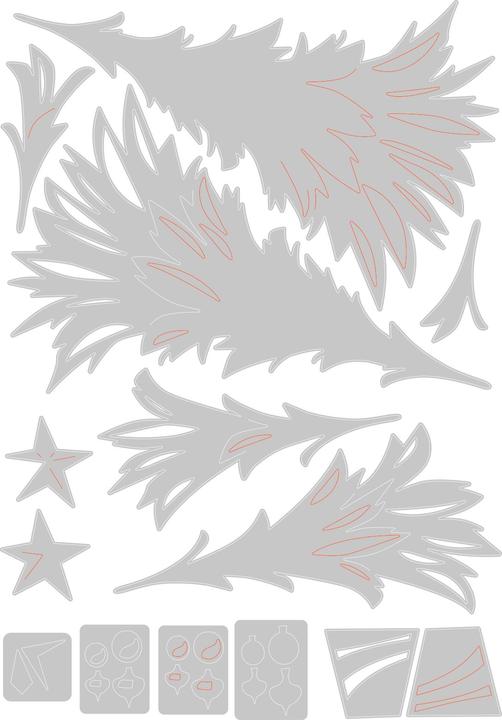 Image du produit Sizzix Thinlits pochoir de perforation "Trim a Tree Colorize by Tim Holtz".