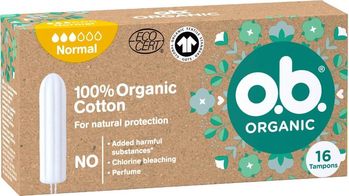 Produktbild o.b. Organic Normal Tampons - Variant: 16 ks (16 x, Normal)