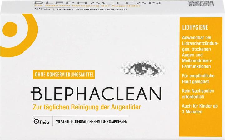 Actual product image Théa BLEPHACLEAN sterile compresses for eyelid cleansing, 20 pcs. compresses