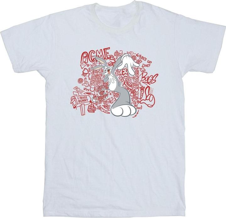 Actual product image Looney Tunes Mens ACME Doodles Bugs Bunny T-Shirt (XXL)