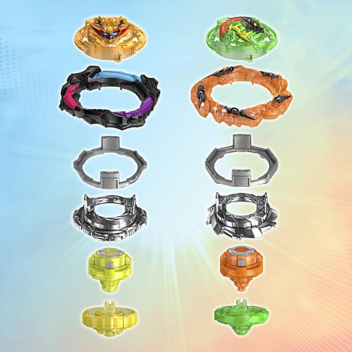 Productafbeelding Hasbro Beyblade Burst QuadStrike Light Ignite Beyblade Stadion Strijdset (Duits, Frans, Italiaans, Engels, Nederlands, Zweeds, Noors, Pools)