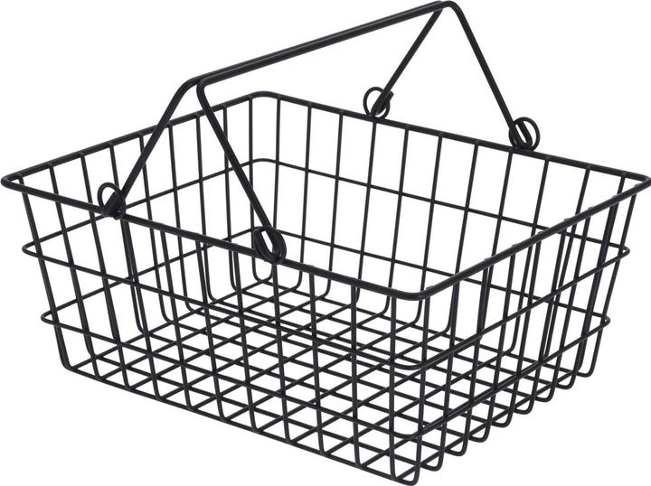 Casativo Aufbewahrungskorb Gitter aus Metall, schwarz