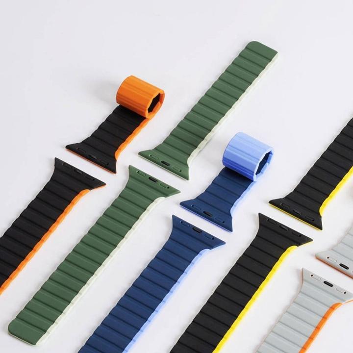 Image du produit Dux Ducis Bracelet magnétique pour Apple Watch SE, 8, 7, 6, 5, 4, 3, 2, 1 (41, 40, 38 mm) Strap (LD Versio (41 mm, 38 mm, 40 mm, Silicone, Métal)