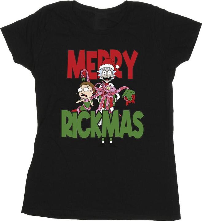 Actual product image Rick And Morty Womens/Ladies Merry Rickmas Cotton T-Shirt (XL)