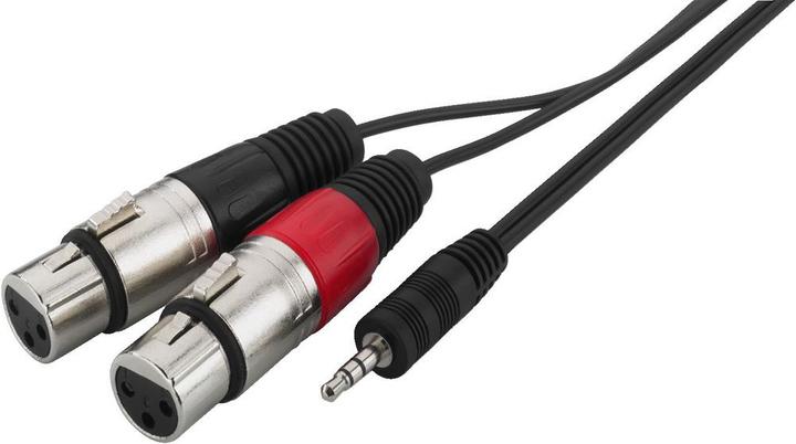 Image du produit Monacor Câble de connexion audio (3 m, Entrée de gamme, Jack 3,5 mm (AUX), XLR)