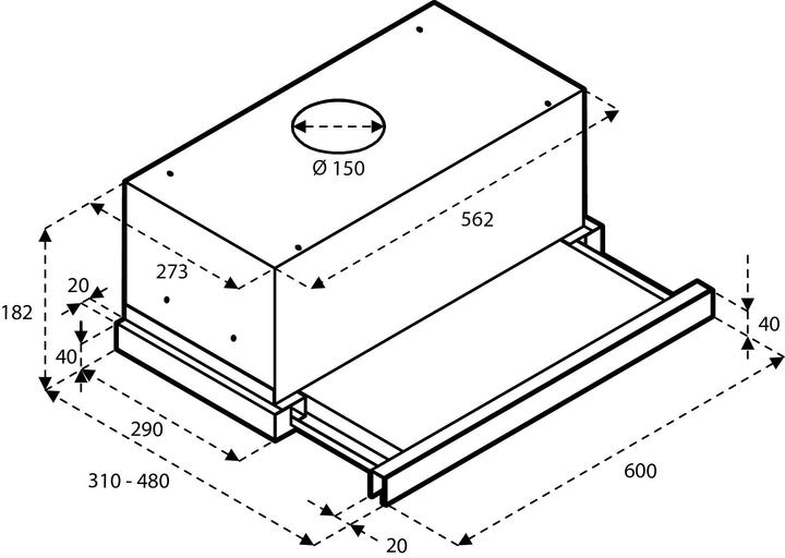 Produktbild Inventum AKV6004RVS (Huttenlüfter)