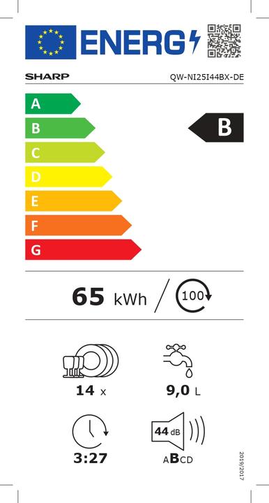 Etichetta energetica Sharp QW-NI25I44BX-DE