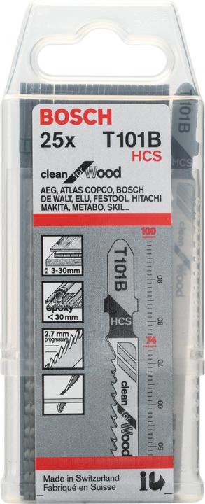Actual product image Bosch Professional Zubehör Jigsaw blade T 101 B Clean for Wood, pack of 25