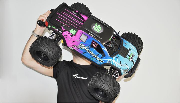 Actual product image Amewi RC car AMX Mammoth Monster Truck without battery/coloured 14+ (ARR Almost Ready to Run)